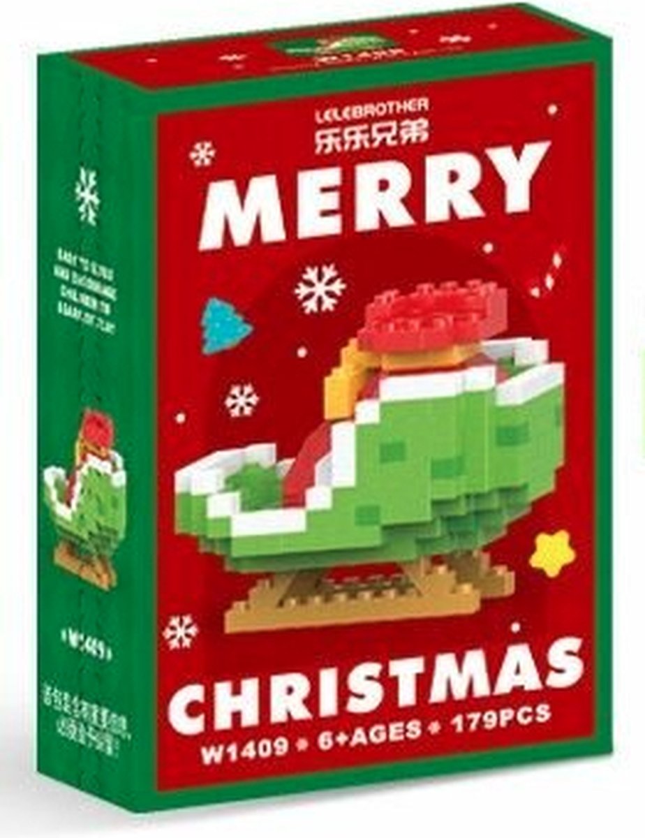 Arrenslee - Kerstmis - Kerst Slee - Christmas - Merry Christmas - Kerst Cadeau - Christmas Gift - Building Blocks